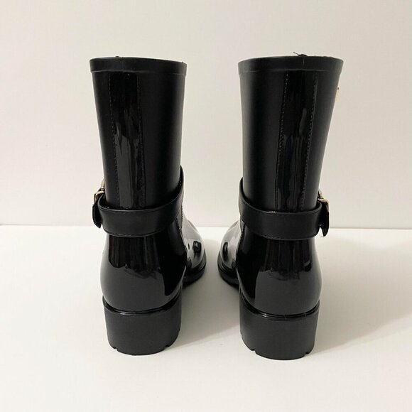 Guess Boots Womens Size 8 Black Booties Slip On Rubber Rain Boot GF Kirklin - Picture 4 of 16